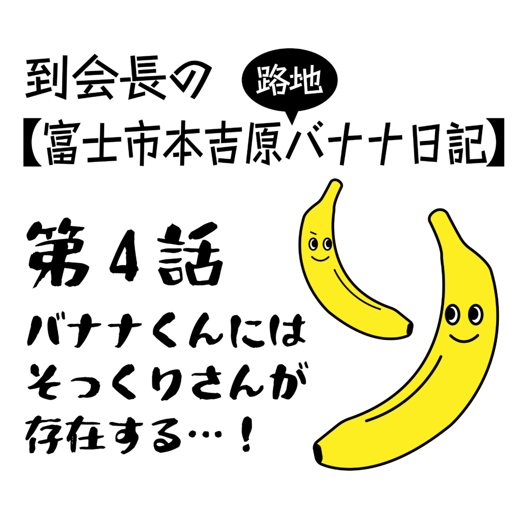 🌞🌴到会長の【富士市元吉原 路地バナナ日記】 第4話 こぼれ話 バナナにはそっくりさんが存在する🍌