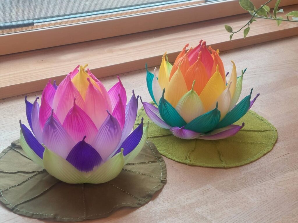 【🌱esora講座】美しく灯る癒やしの灯り♪蓮の花ランプシェード作り