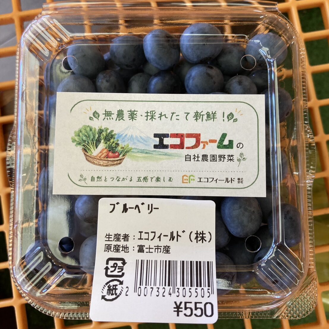 【エコファーム】富士川楽座で採れたて無農薬ブルーベリーを販売中